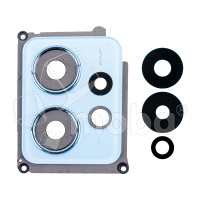 Стекло камеры для Xiaomi Redmi Note 12 4G (23021RAA2Y) в сборе с рамкой Голубой