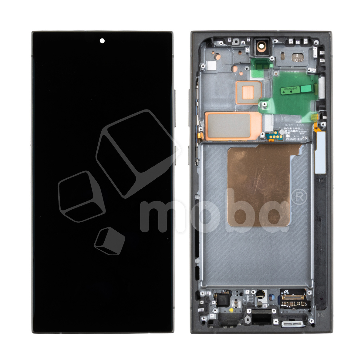Дисплей для Samsung Galaxy S24 Ultra (S928B) модуль с рамкой Черный - Сервисный Оригинал