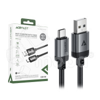 Кабель USB - Type-C Acefast C20-04 (3A, оплетка нейлон, 1.2 м) Черный