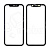 Стекло для переклейки iPhone 11 (A2221) с OCA пленкой + рамка Черный - OR (Mitsubishi)