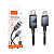 Кабель Type-C - Type-C Hoco X118 (3A, 60W, PD, оплетка нейлон, с дисплеем) Черный