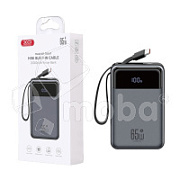 Внешний Аккумулятор (Power Bank) XO PR267 20000 mAh (65W, QC3.0, PD, 2Type-C, LED дисплей) Серый