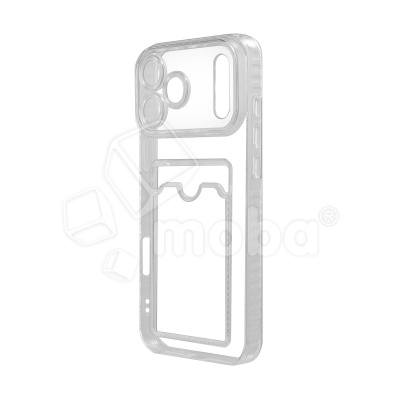 Чехол-накладка для iPhone 17 Pro Max (с защитой камеры, карманом для карт, прозрачный)