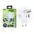 Сетевое зарядное устройство USB/Type-C Remax CA01 (67W, QC3.0, PD, 2 порта, GaN, выдвижной кабель Type-C) Белый
